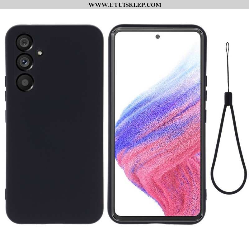 Futerały do Samsung Galaxy A54 5G Płynny Silikon Ze Smyczą